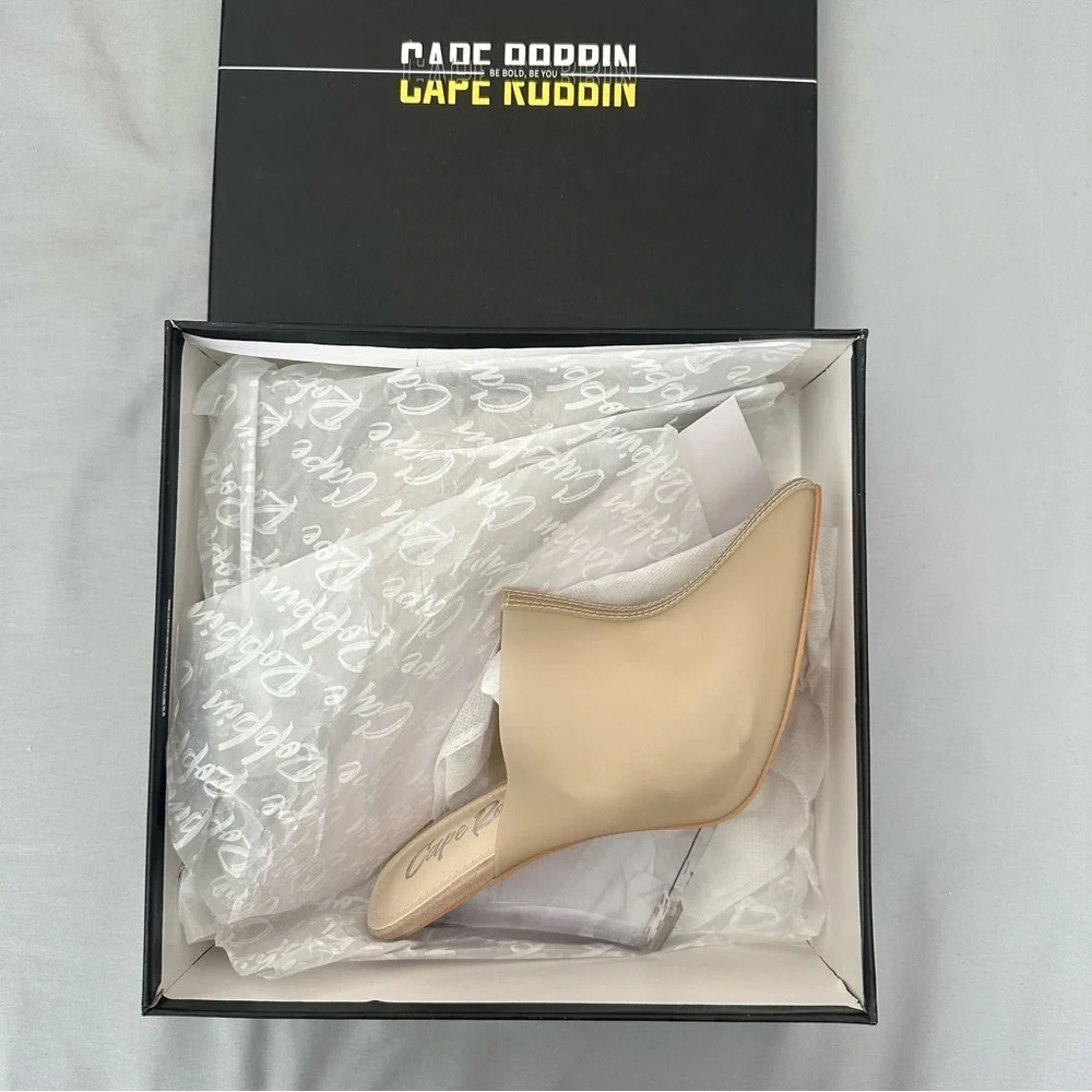 CAPE ROBBIN CARLIE WEDGE MULES